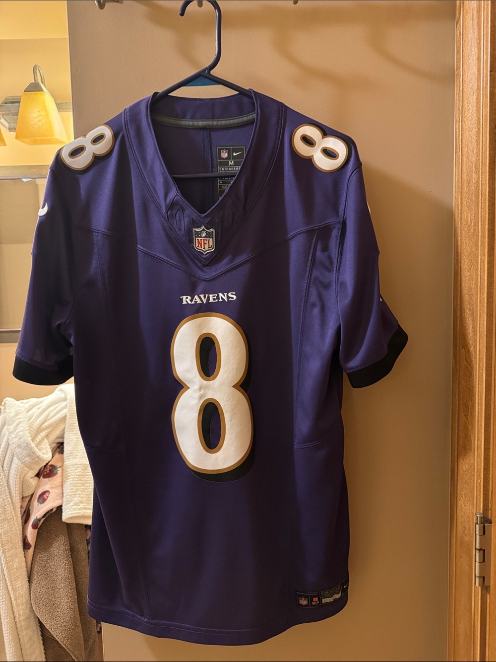 Nike Purple Baltimore Ravens #8 Football Jersey